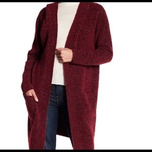 NWOT MAX STUDIO Long Hooded Cardigan